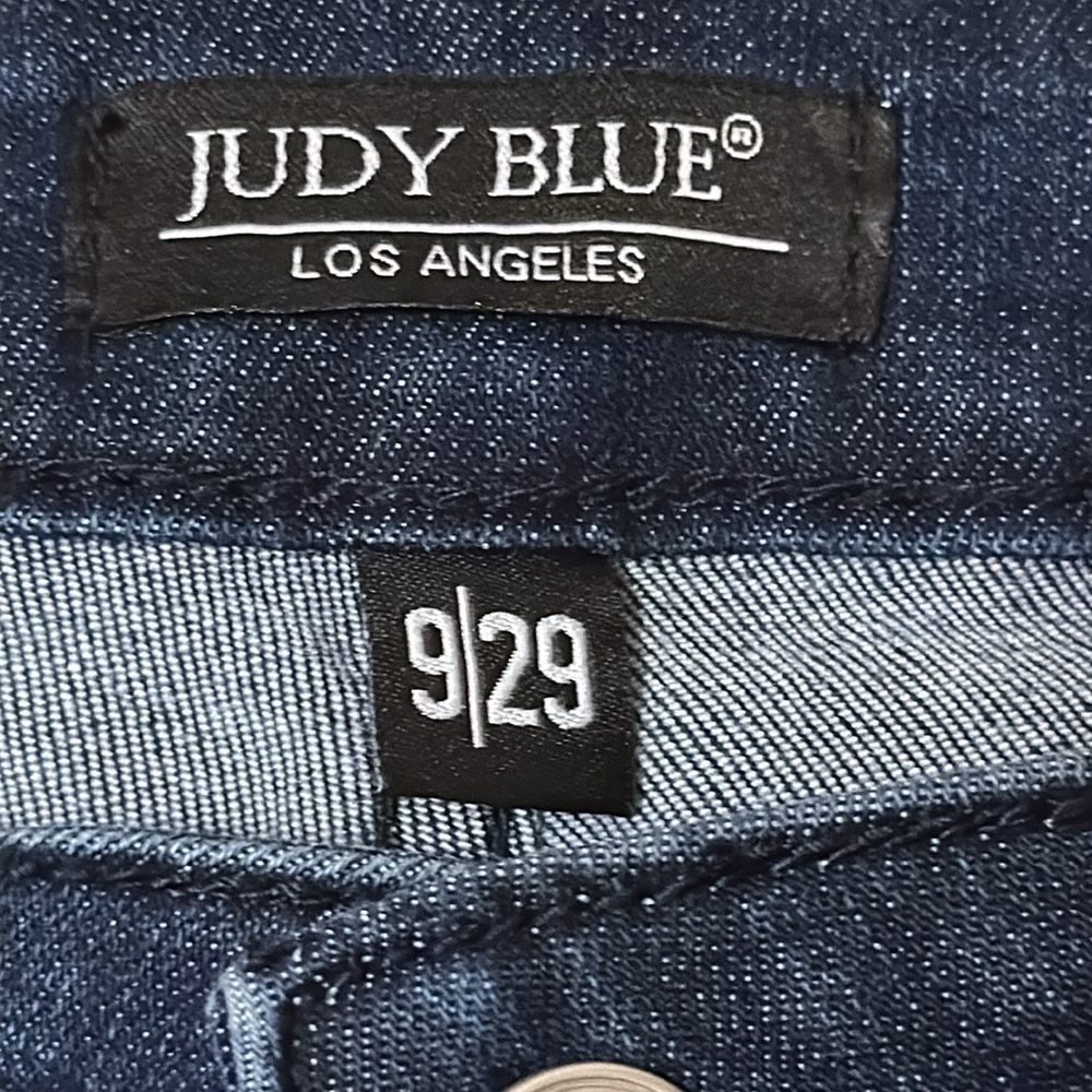 Vintage Judy Blue Style #JB8114DK dark blue jeans 7” cuff size 9/29 boyfriend - Picture 3 of 13